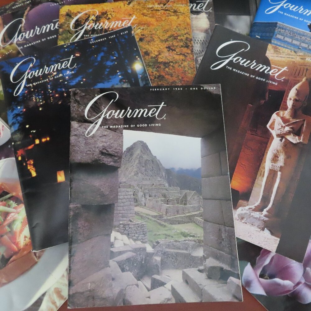 Lot of 12 Vintage 1980 Gourmet Magazines